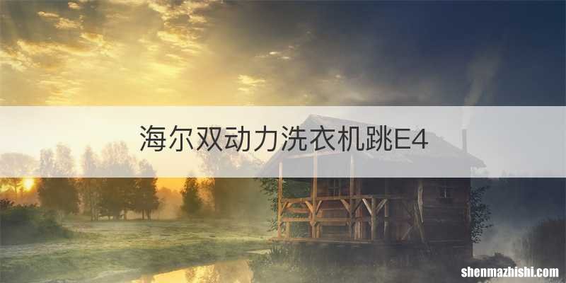 海尔双动力洗衣机跳E4