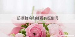防潮糖粉和糖霜有区别吗