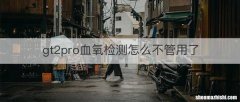 gt2pro血氧检测怎么不管用了