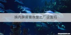 换内屏需要恢复出厂设置吗