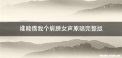 谁能借我个肩膀女声原唱完整版