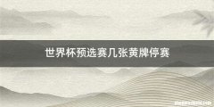 世界杯预选赛几张黄牌停赛