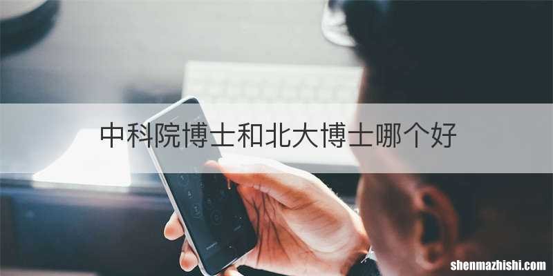 中科院博士和北大博士哪个好