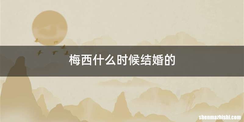 梅西什么时候结婚的