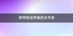 荷甲和法甲谁的水平高
