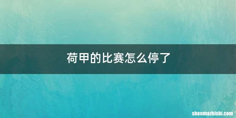 荷甲的比赛怎么停了