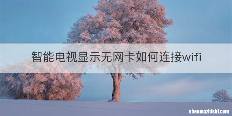 智能电视显示无网卡如何连接wifi
