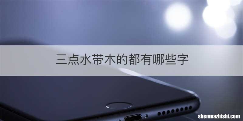 三点水带木的都有哪些字