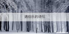 遇伯乐的诗句