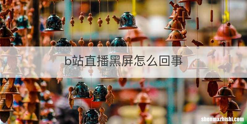 b站直播黑屏怎么回事