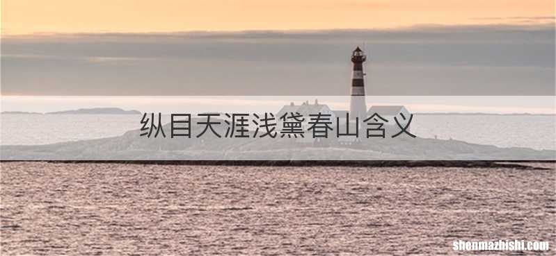 纵目天涯浅黛春山含义