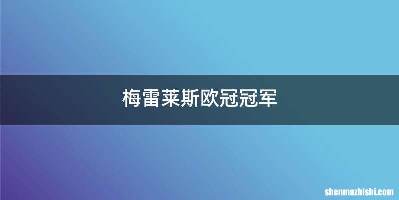 梅雷莱斯欧冠冠军