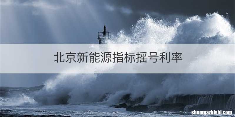 北京新能源指标摇号利率