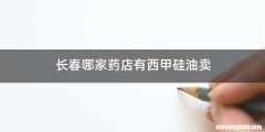 长春哪家药店有西甲硅油卖