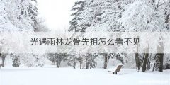 光遇雨林龙骨先祖怎么看不见