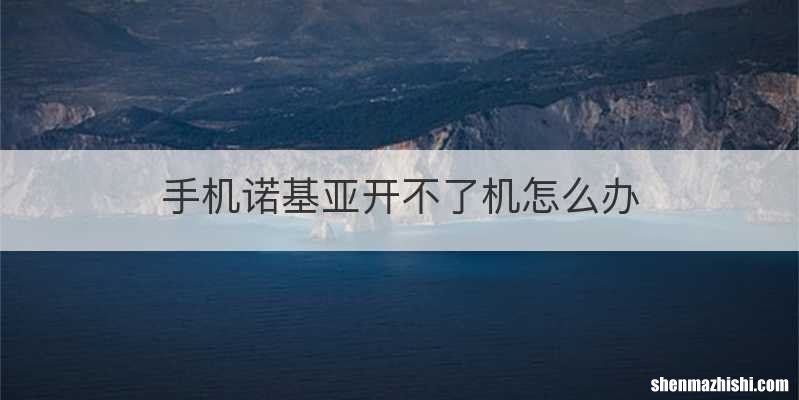 手机诺基亚开不了机怎么办