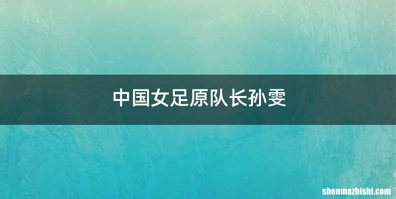 中国女足原队长孙雯