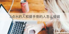 3点水的人和提手旁的人怎么组词