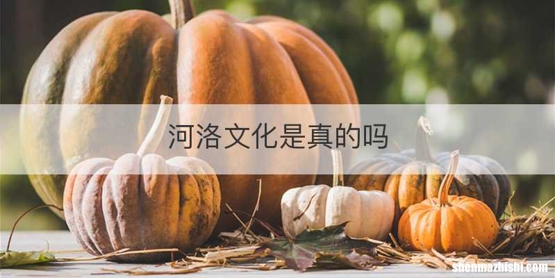 河洛文化是真的吗