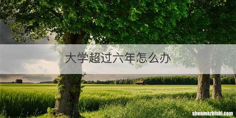 大学超过六年怎么办
