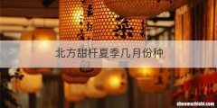 北方甜杆夏季几月份种