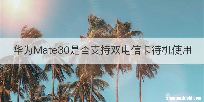 华为Mate30是否支持双电信卡待机使用