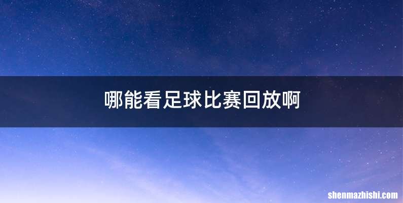 哪能看足球比赛回放啊