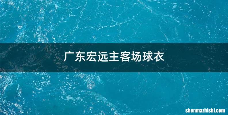 广东宏远主客场球衣