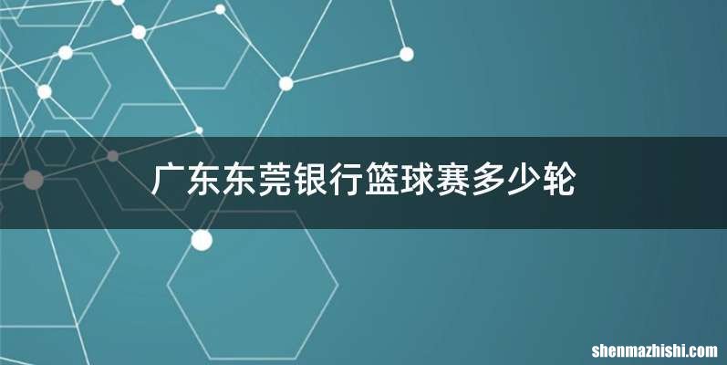 广东东莞银行篮球赛多少轮