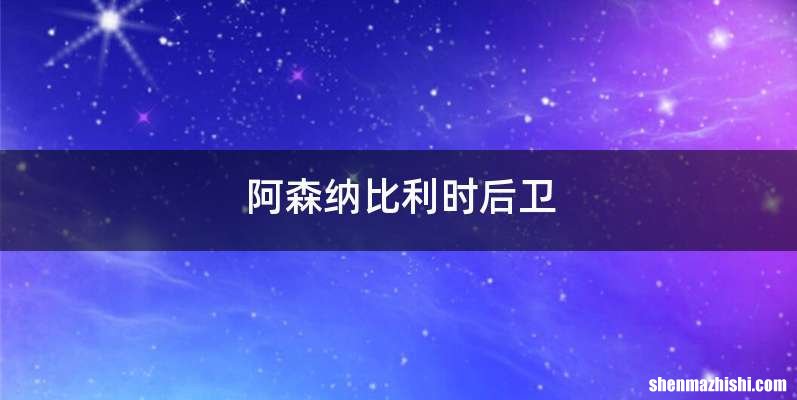 阿森纳比利时后卫