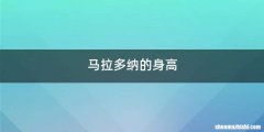 马拉多纳的身高
