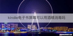 kindle电子书屏幕可以用酒精消毒吗
