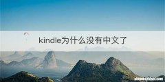 kindle为什么没有中文了