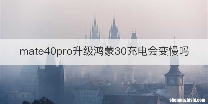 mate40pro升级鸿蒙30充电会变慢吗