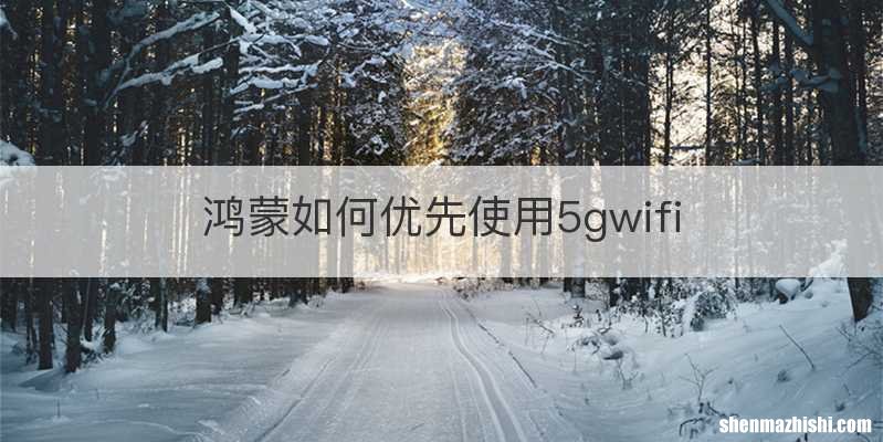 鸿蒙如何优先使用5gwifi