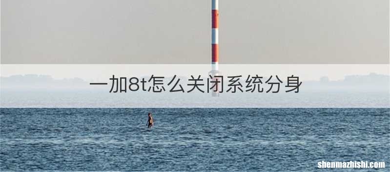 一加8t怎么关闭系统分身