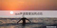 que声调需要加两点吗