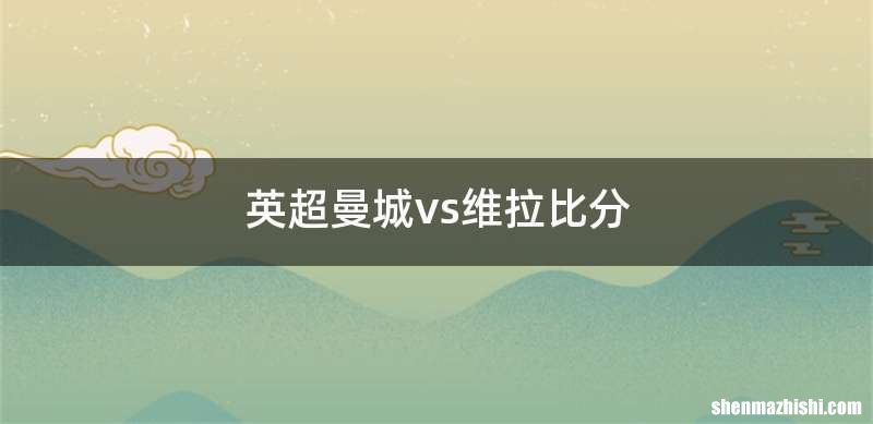 英超曼城vs维拉比分