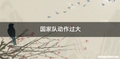 国家队动作过大