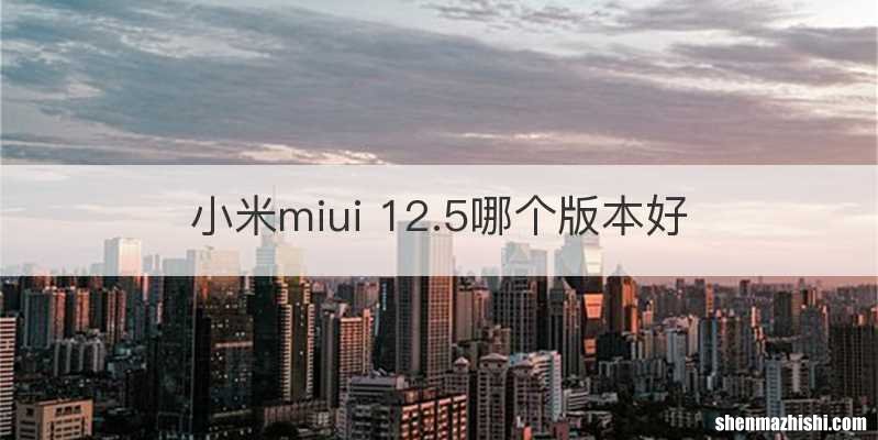 小米miui 12.5哪个版本好