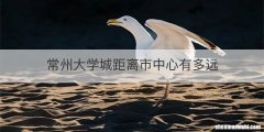 常州大学城距离市中心有多远