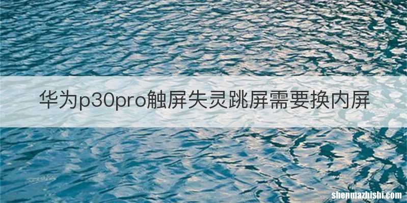 华为p30pro触屏失灵跳屏需要换内屏