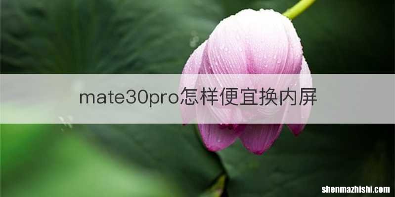 mate30pro怎样便宜换内屏