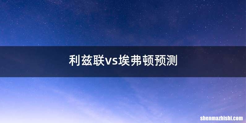 利兹联vs埃弗顿预测