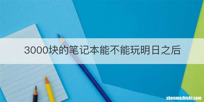 3000块的笔记本能不能玩明日之后