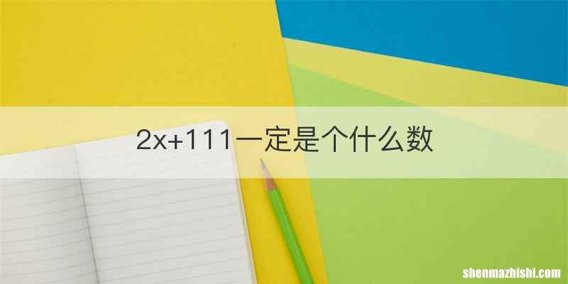 2x+111一定是个什么数
