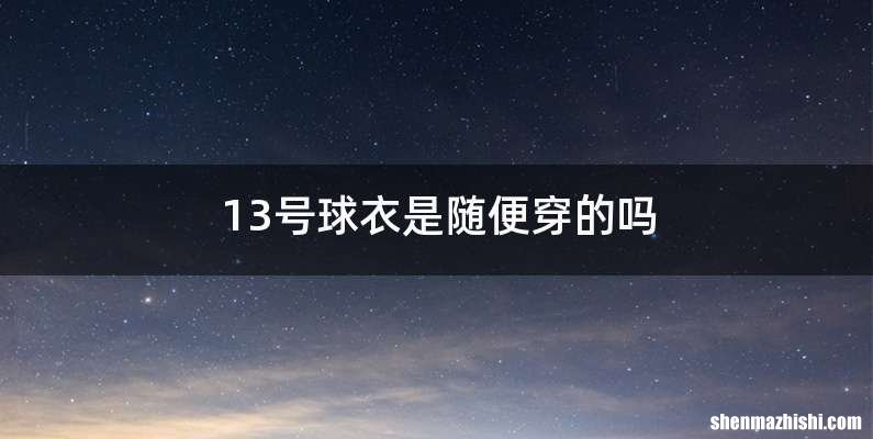 13号球衣是随便穿的吗