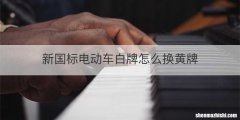 新国标电动车白牌怎么换黄牌