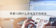 苹果13用什么充电宝不伤电池