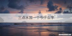 三点水加一个今什么字